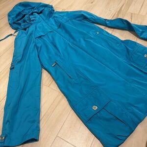 Blue Women’s RAINFOREST Small Packable Travel Rain Jacket